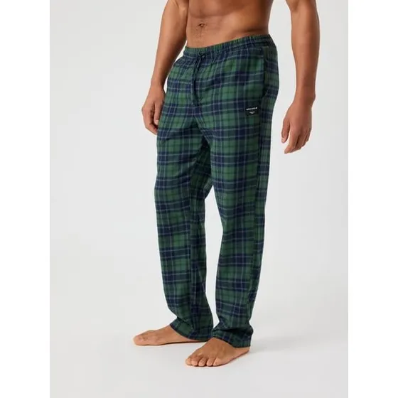 Björn Borg Core Flannel Pyjamasbukser, Grøn, XXL