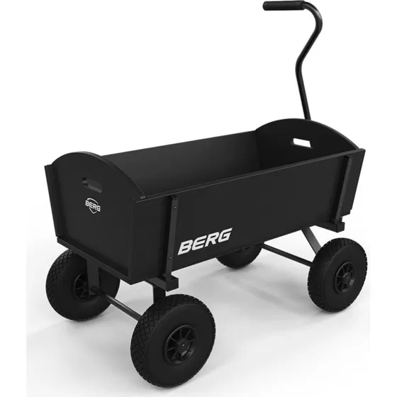 BERG Beach Wagon L Black - Robust trækvogn til leg og transport