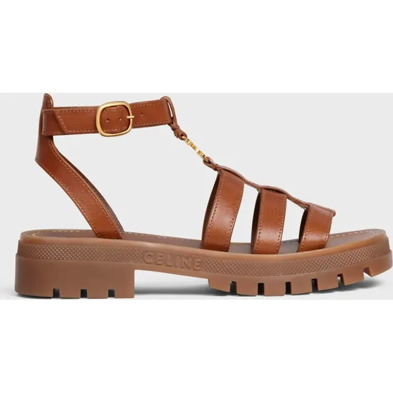 Celine Clea Triomphe gladiatorsandal i sort kalveskind