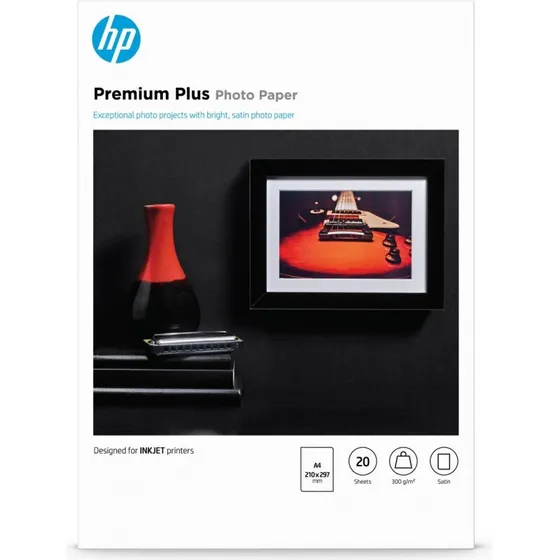 HP Premium Plus fotopapir halvblank A4 300 g/m² 20 ark