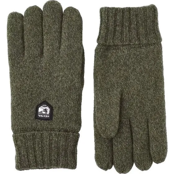 Hestra Basic Wool Strikhandske Oliven Str. 6