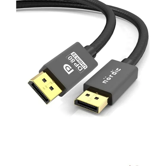 NÖRDIC DisplayPort 2.1 Kabel 1,5m - 80Gbps UHBR20
