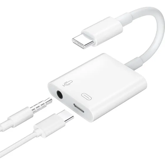 NÖRDIC USB-C til 3,5 mm lydadapter med 60W PD-opladning