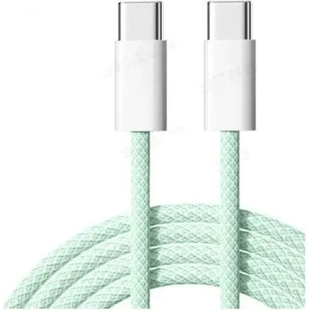 NÖRDIC 0,5m USB-C til USB-C kabel - Grøn (60W/480Mbps)