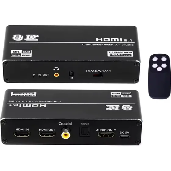 NÖRDIC HDMI 2.1 Extraktor 8K 60Hz 4K 120Hz 7.1 Audio