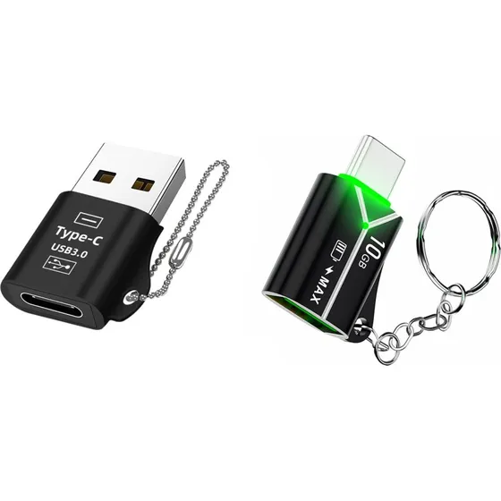 NÖRDIC OTG USB-C til USB-A Adapter Sæt (2 stk.)