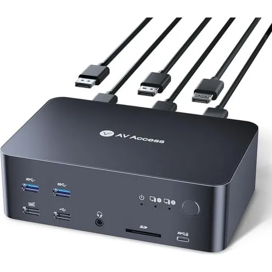 AV Access iDock D23 KVM-switch og Dockingstation, 8K60Hz