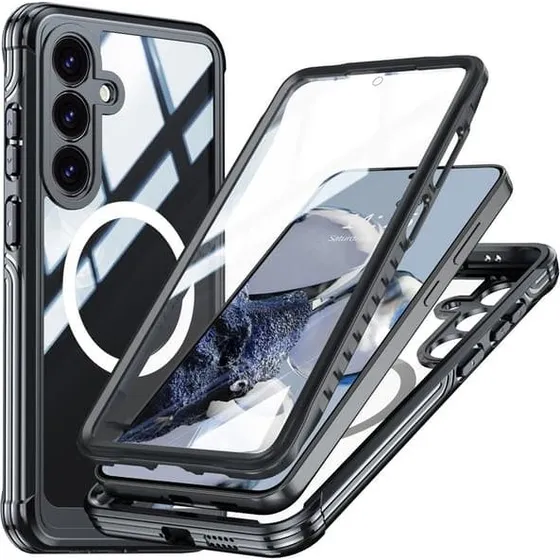 SKALO Samsung S25 FE Shockproof Clear Hybrid Cover - Sort