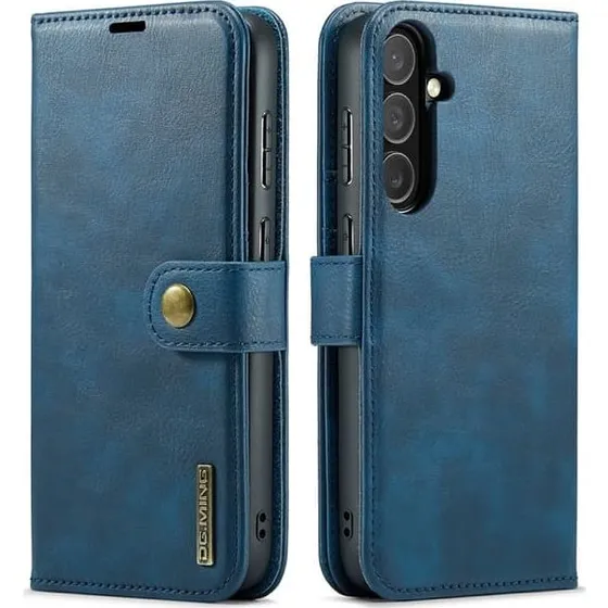 DG MING Samsung S25 FE 2-i-1 Magnetisk Flip Cover - Blå