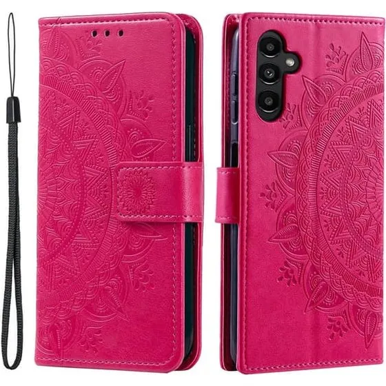 SKALO Samsung S25 FE Mandala Flip Cover - Cerise