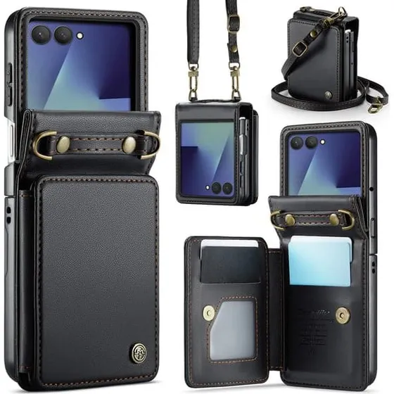 CaseMe Samsung Z Flip7 C22 Series Cover+Pung - Sort