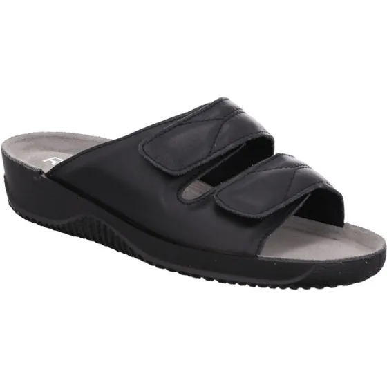 Rohde Sort damesandal - læder, str. 42-43, justerbar