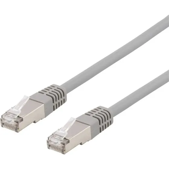DELTACO S/FTP Cat6 Patchkabel, LSZH, 20m, Grå