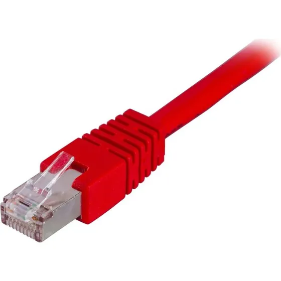 Deltaco LAN CAT 6 F/UTP Patchkabel, Rød, 0.3m