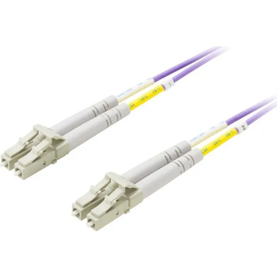DELTACO Fiberkabel LC-LC OM4 Duplex 50/125 10m
