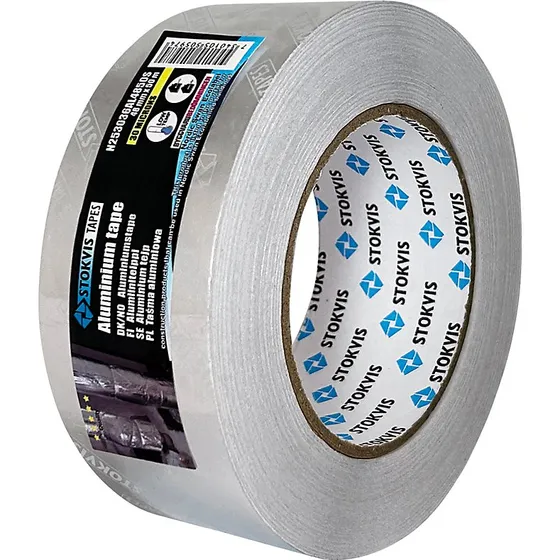Stokvis Alu-tape 50mm x 50m - Flammehæmmende aluminiumstape