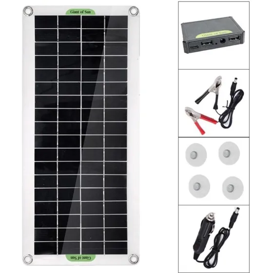 30W Bærbart Solpanel til Camping og Bil