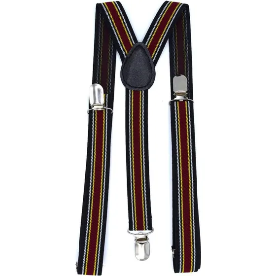 Stribede seler i elastisk stof, 2,5 cm bredde, voksen