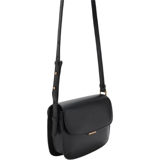 Mango crossbody taske med klap, sort, lille – justerbar rem