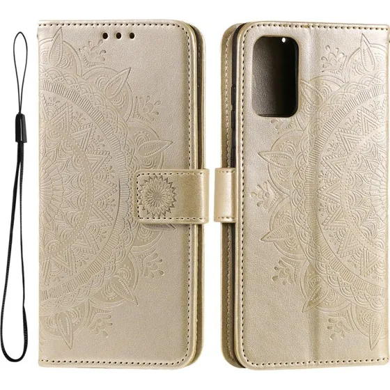 SKALO Samsung A53 5G Mandala Flip Cover - Guld