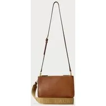 Lauren Ralph Lauren Landyn medium crossbody i tan læder