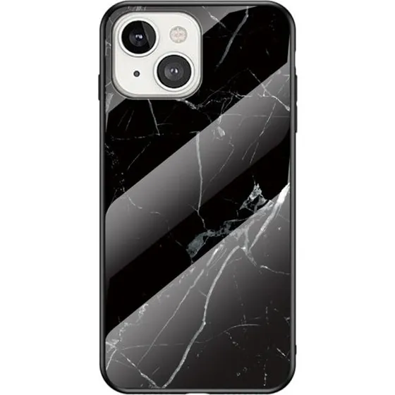 Skærmbeskytter til iPhone 13 mini - Sort Marmor