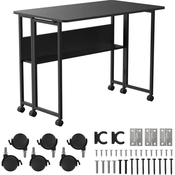 MALMBERGS Maclean foldebord/skrivebord - sort, 100 × 58 cm