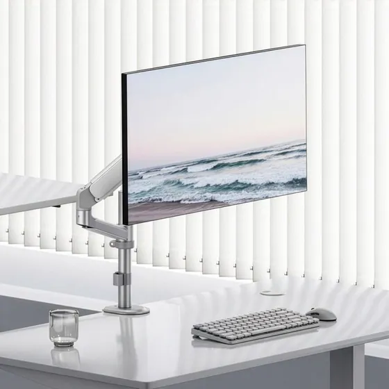 Ergo Office ER-691 W skærmholder med gasfjeder, mat hvid