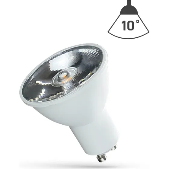 GU10 6W LED spot - 10° ekstra fokuseret - Kold hvid