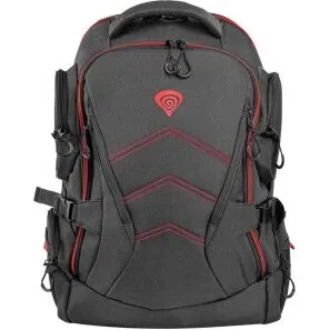 GENESIS Pallad 550 17,3" laptop-rygsæk – sort/rød