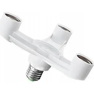 Elektro E27 til 3x E27 Adapter Fatning - Hvid