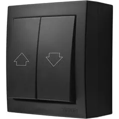 Simon X4 Jalousi-afbryder, 10 AX, 250 V~, sort
