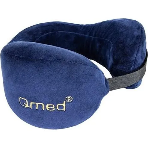 Qmed Rejsehovedpude med kontur - Granat