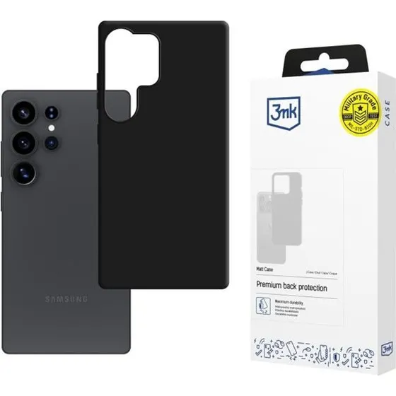 3mk Matt Case til Samsung Galaxy S25 Ultra - Sort TPU