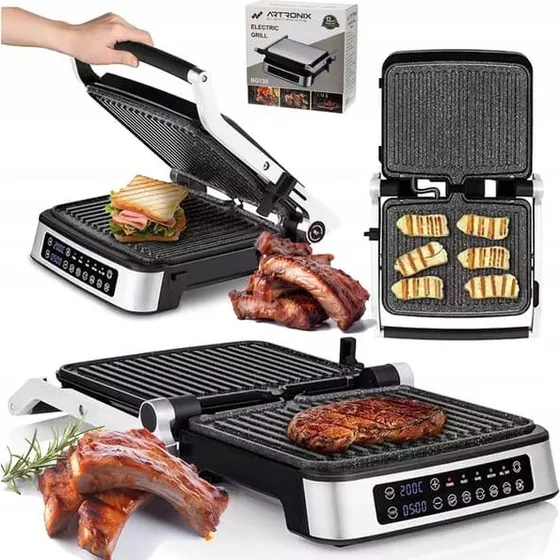 Artronix Elektrisk Grill med LED-touchpanel, 2000W