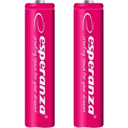 Esperanza Genopladelige AAA Ni-MH Batterier, 1000mAh, 2 stk., Pink
