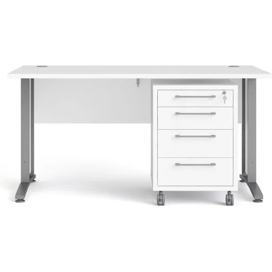 Rio skuffesektion på hjul, 4 skuffer – natur egetræsfiner