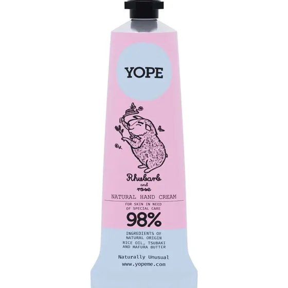 YOPE Botanical Hand Cream Rhubarb and Rose 50 ml