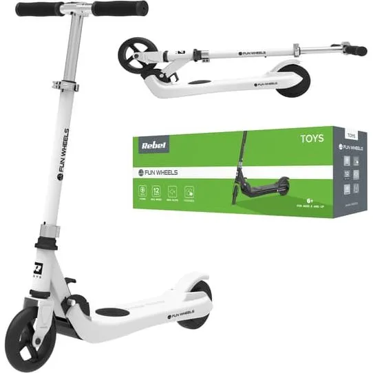 Rebel Fun Wheels El-løbehjul til børn - Hvid