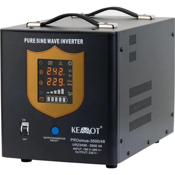 KEMOT PROsinus-3500/48 ren sinus inverter med lader, 48V til 230V