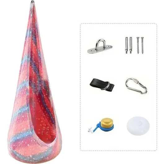 Flannel Cocoon Hængestol - Pink Star Design