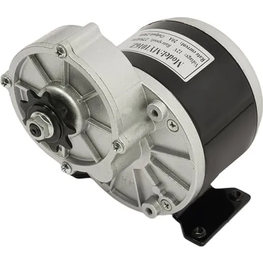 Gearreduceret 12V 250W DC-motor til elcykel og scooter (9:1)