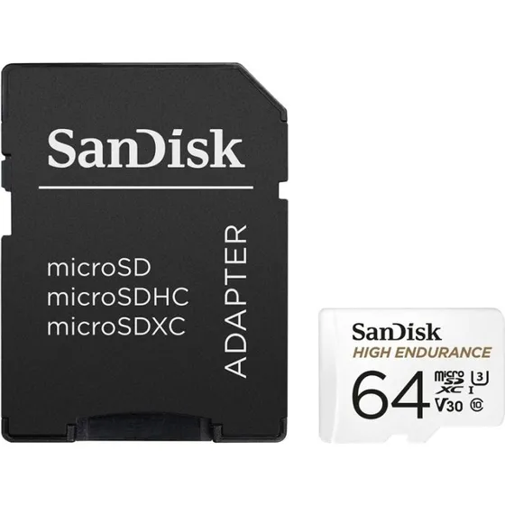 SanDisk MicroSDXC 64GB High Endurance med adapter