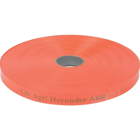 Markeringsbånd orange "Antenne" 25x0,3mm - pr. m