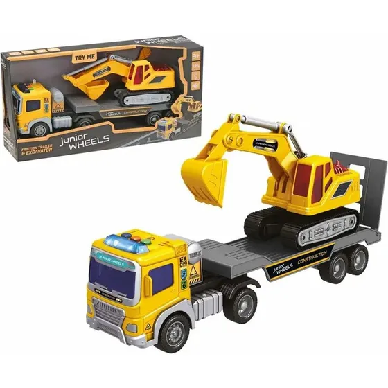 Junior Wheels Hjul Trailer med Gravemaskine