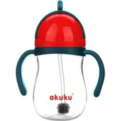 Akuku Non-spil kop med sugerør - Blå/Rød