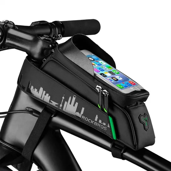Rockbros 029-1BK Cykeltaske med mobilcover - Sort