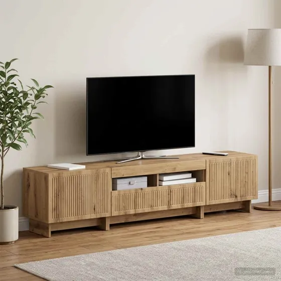 vidaXL 5-delt LED TV-skab i Artisan-eg