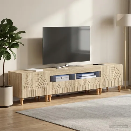 vidaXL 3-delt LED TV-skab i Sonoma-eg