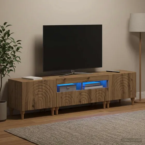 vidaXL 3-delt LED TV-skab i Artisan-eg
